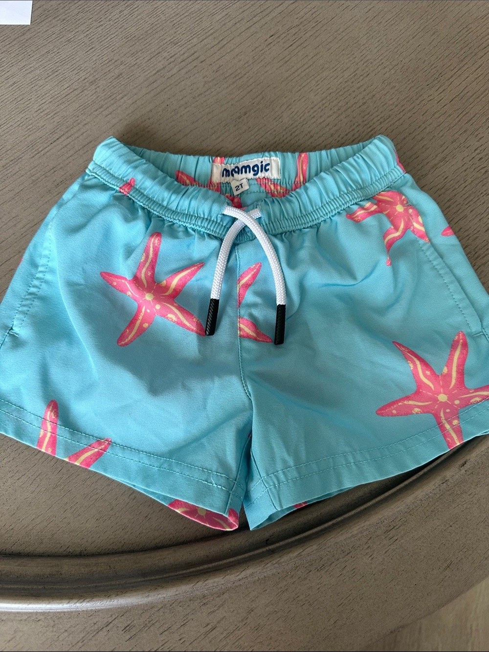 Mamgic Kids' Light Blue Starfish Swim Shorts